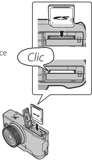 FUJIFILM COMPACT EXPERT FINEPIX X20 - Insérez la carte mémoire. - 1