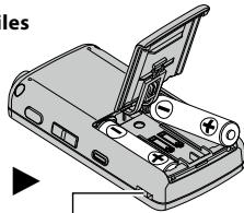 OLYMPUS DP-211 - Insertion des piles - 2