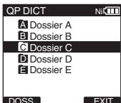 OLYMPUS DS-2500 - Appuyez sur la touche + ou - pour sélectionner le dossier, puis appuyez sur la touche PLAY/OK. - 1