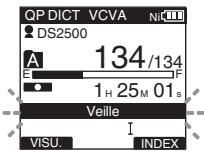 OLYMPUS DS-2500 - Appuyez sur la touche REC pour fermer l'écran de configuration. - 1