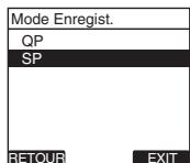OLYMPUS DS-2500 - Appuyez sur la touche + ou - pour selectionner [QP] ou [SP]. - 1