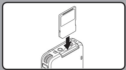 OLYMPUS DS-2500 - Insertion d'une SD carte - 1