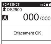 OLYMPUS DS-2500 - Effacement de tous les fichiers d'un dossier - 5