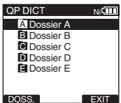 OLYMPUS DS-2500 - Appuyez sur la touche F1 (DOSS.) pendant l'enregistreur est en l'arrêt. - 1