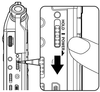 OLYMPUS LS-14 - Allumer I'enregistreur - 1