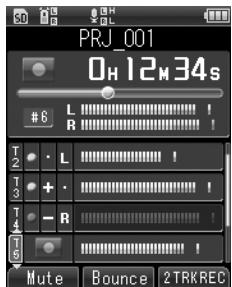 OLYMPUS LS-14 - Comment sélectionner les projets et les pistes - 7