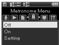 OLYMPUS LS-14 - [Home]→[Menu Métronome] - 1