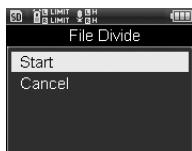 OLYMPUS LS-14 - Sélectionnez [Démarrer] avec la touche + - 1