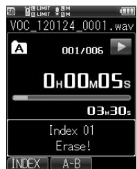 OLYMPUS LS-14 - Effacement des marques index - 2