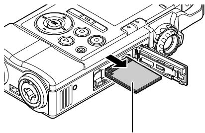 OLYMPUS LS-14 - Ejection de la carte SD - 1