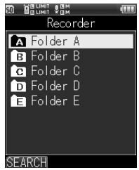 OLYMPUS LS-20M - Recherche de fichier - 1