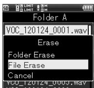 OLYMPUS LS-20M - Effacer un fichier - 1