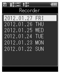 OLYMPUS LS-20M - Recherche de fichier - 2