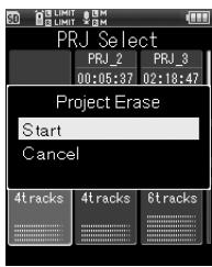 OLYMPUS LS-20M - Effacer un projet - 2