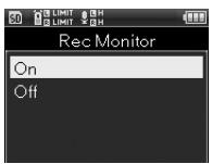 OLYMPUS LS-5 - Utilisez les touches + / - pour selectionner le réglage - 1
