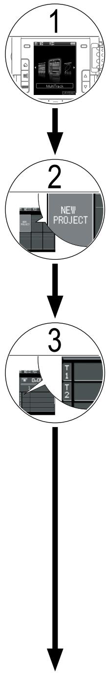 OLYMPUS LS-5 - Procedure de creation d'un projet multipiste - 3