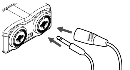 OLYMPUS LS-5 - A propos de la connexion par jack combo téléphonique standard/XLR - 1