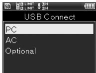 OLYMPUS LS-5 - [Connexion USB] sélectionné - 1