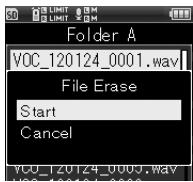 OLYMPUS LS-5 - Effacer un fichier - 2