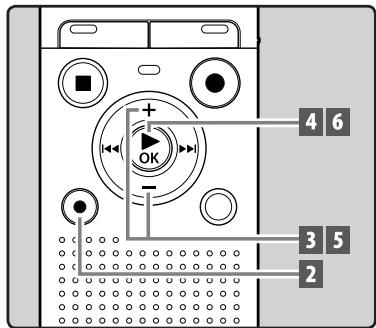 OLYMPUS VN-713PC - Le fait d'appuyer sur l'une des touches suivantes relâche la lecture à répétition du segment. - 1