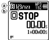 OLYMPUS VN-713PC - Quand l'enregistreur est en mode arrêt, appuyez sur la touche FOLDER/INDEX. - 1