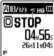 OLYMPUS VN-8500 PC DNS - Selection en mode menu: - 1