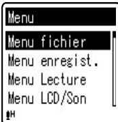 OLYMPUS VN-850PC ME-52 - Méthode de paramétrage du menu - 5