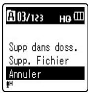 OLYMPUS VN-850PC ME-52 - Annulation de la fonction de lecture à répetition du segment: - 7