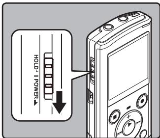 OLYMPUS VN-850PC ME-52 - Allumer/couper l'alimentation - 1