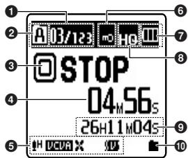 OLYMPUS VN-850PC ME-52 - Affichage (panneau ACL): - 1