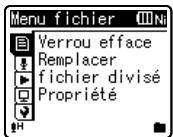 OLYMPUS WS-650 DNS - Quand l'enregistreur est en mode d'arrêt, appuyez et maintenez enforcée la touche OK▶/MENU. - 1