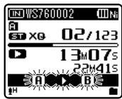 OLYMPUS WS-650 DNS - Comment commencer à segmented la lecture à répétition - 3