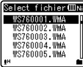 OLYMPUS WS-650 DNS - Réorganisation des fichiers [Remplacer] - 2