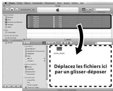 OLYMPUS WS-650 DNS - Transférer un fichier musical vers l'enregistreur - 2