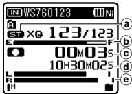 OLYMPUS WS-650 DNS - Appuyez sur la touche REC (●) pour démarrer l'enregistrement. - 1