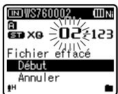 OLYMPUS WS-650 DNS - Effacement de fichiers - 3