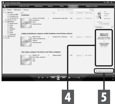 OLYMPUS WS-650 DNS - Cliques sur [Demarrer la synchronisation]. - 1