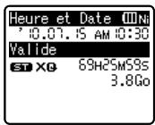 OLYMPUS WS-650 DNS - Modifier l'heure et date - 1