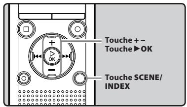 OLYMPUS WS-811 - Réglage d'une marque index ou d'une marque temp - 1