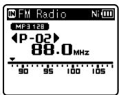 OLYMPUS WS-811 - Réglez sur le mode [FM Radio] (P.25). - 1
