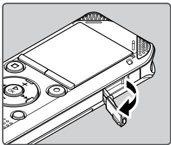 OLYMPUS WS-811+ME-51 - Insertion d'une carte microSD - 1