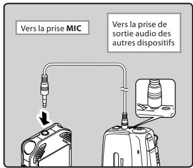 OLYMPUS WS-811+ME-51 - Enregistrement du son d'autres appeareils avec cet enregistrateur : - 1