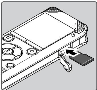 OLYMPUS WS-811+ME-51 - Insertion d'une carte microSD - 2