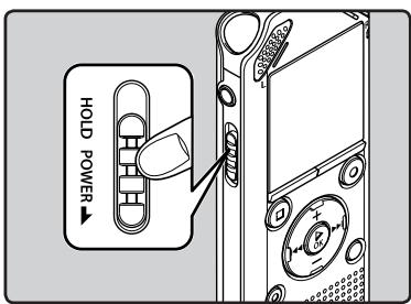 OLYMPUS WS-813 - Allumer l'alimentation - 1