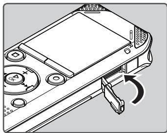 OLYMPUS WS-813 - Insertion d'une carte microSD - 3