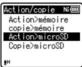 OLYMPUS WS-813 - Déplacer/copier des fichiers [Action/copie] - 2