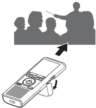 OLYMPUS VN-731 PC - Dirigez le microphone intégré en direction du son à enregistrer. - 1