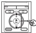 OLYMPUS VN732PC - Appuyez sur la touche + / - pour selectionner [Saut avant] ou [Saut arrête]. - 1