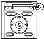 OLYMPUS VN732PC - Pendant un enregistrement/une lecture ou lorsque l'enregistreur vocal est en mode d'arrêt, appuyez sur la touche MENU. - 1