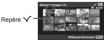 OLYMPUS TG-860 - Pour selectionner et effacer les photos une par une [Selection image] - 1